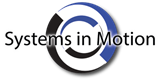 Systems In Motion Logo Systems in Motion, black text logo over blue and black swirl image