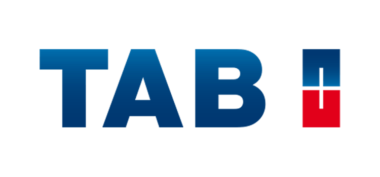 Tab Battery block letter logo