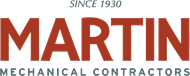 Martin Mechanical Contractors Logo Martin Mechanical Contractors red text logo